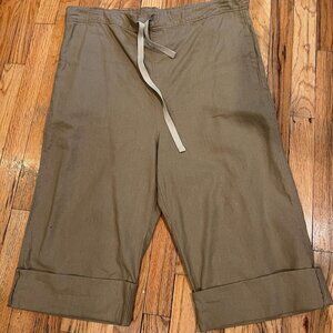 Ichi Antiquites cotton-linen wide leg pants, OS